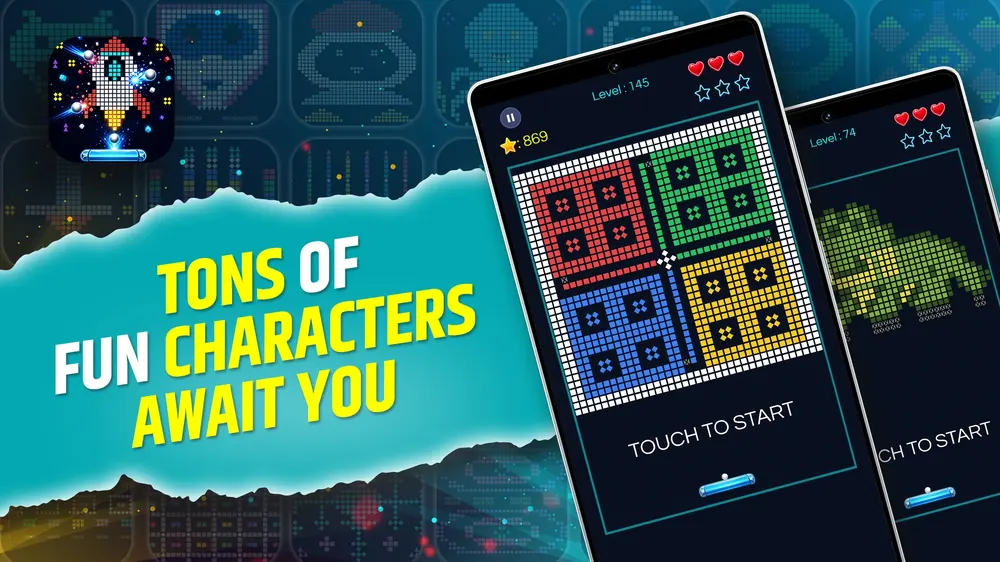 Brick Breaker : Pixel Blitz Screenshot 4 - Official Preview