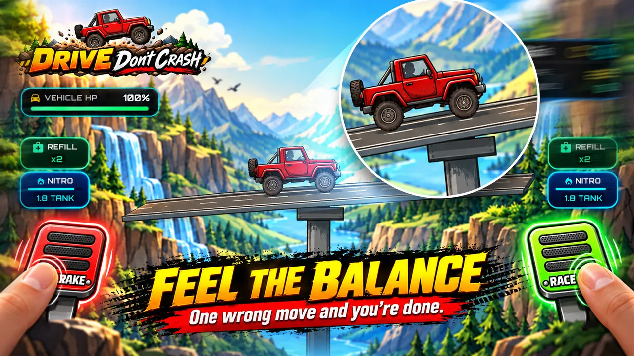 Drive Don't Crash : Car Balance Screenshot 1 - Official Preview
