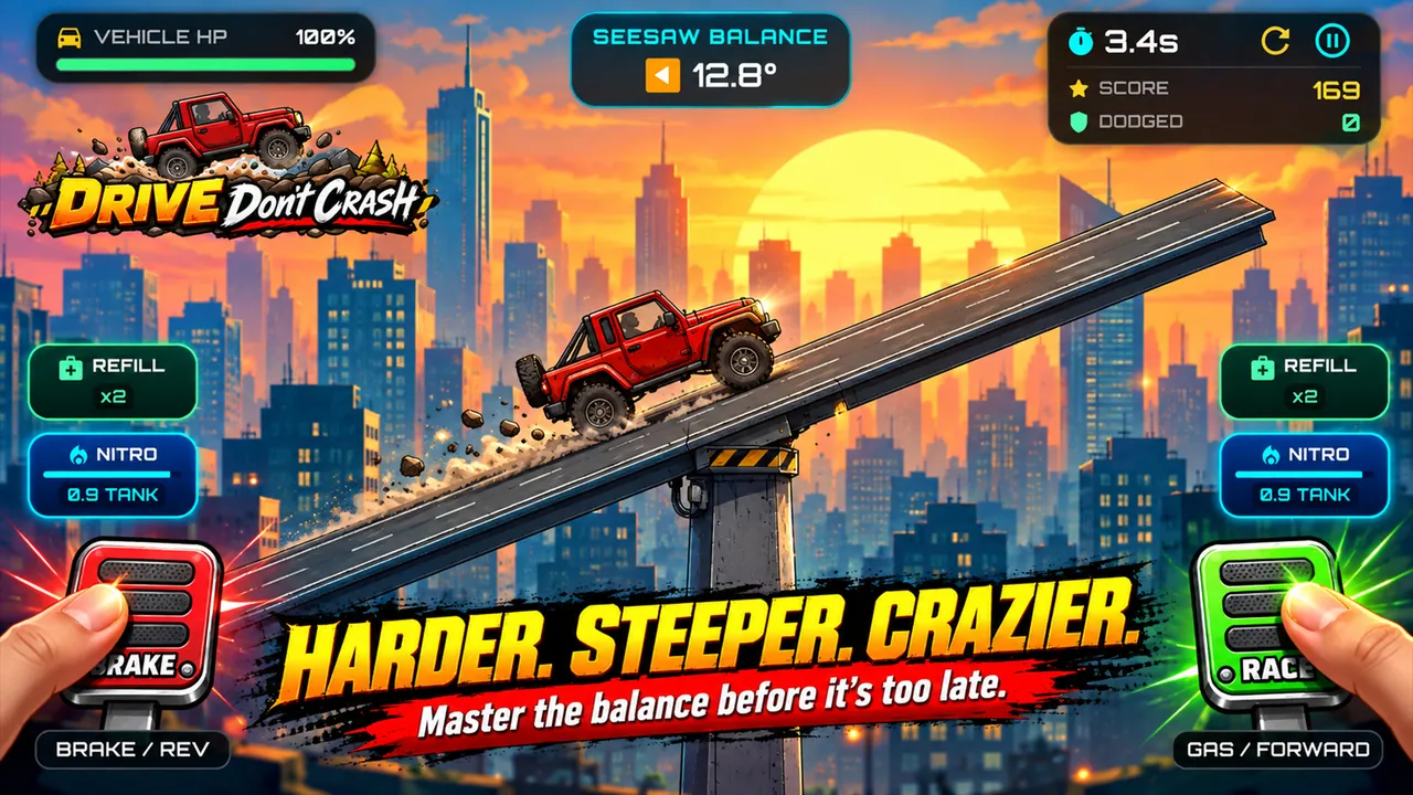 Drive Don't Crash : Car Balance Screenshot 4 - Official Preview