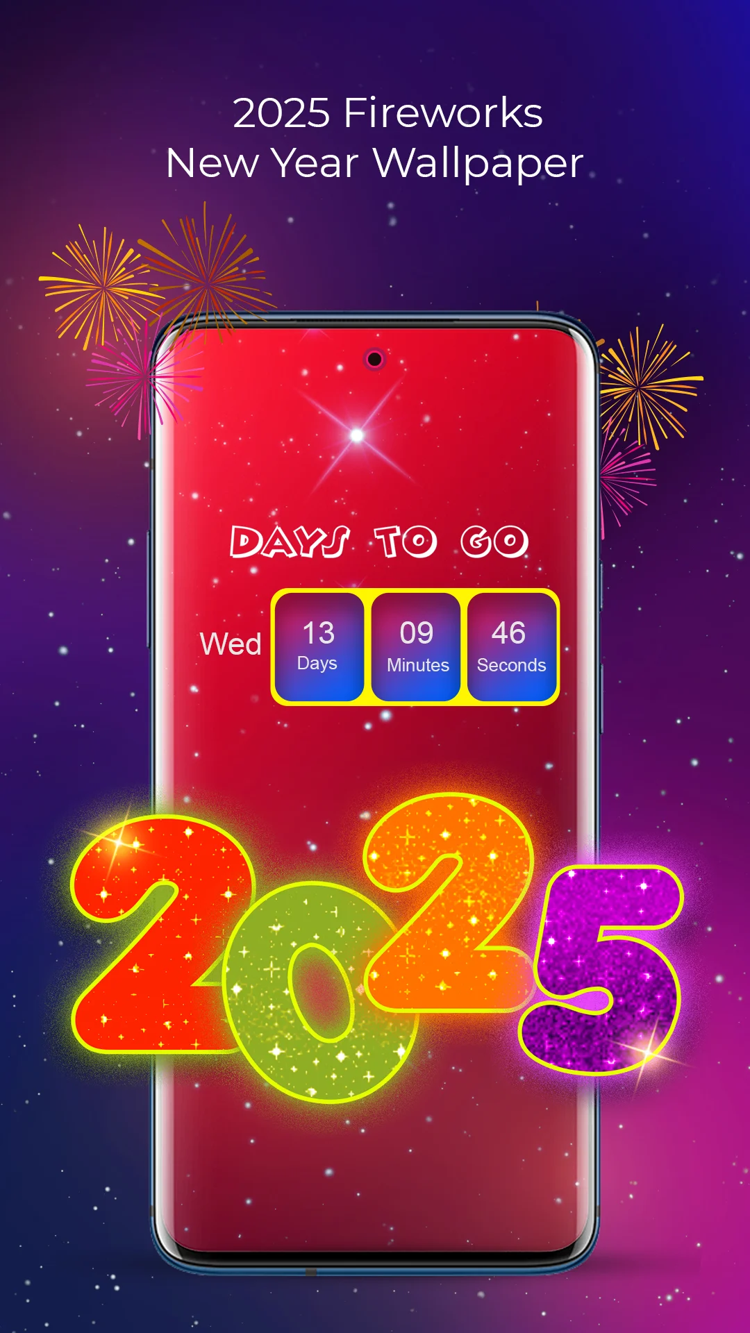 Fireworks New Year 3D Wallpaper Screenshot 1 - Official Preview