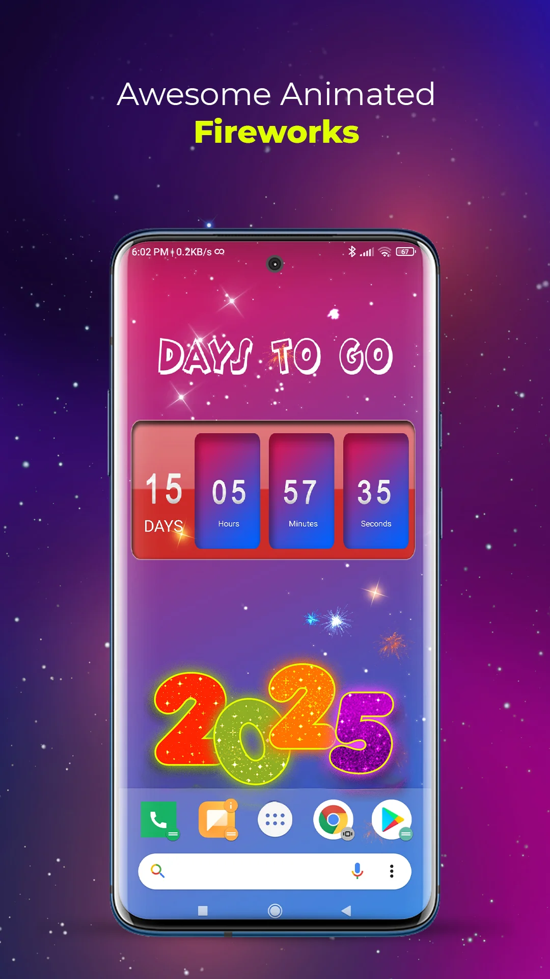 Fireworks New Year 3D Wallpaper Screenshot 3 - Official Preview