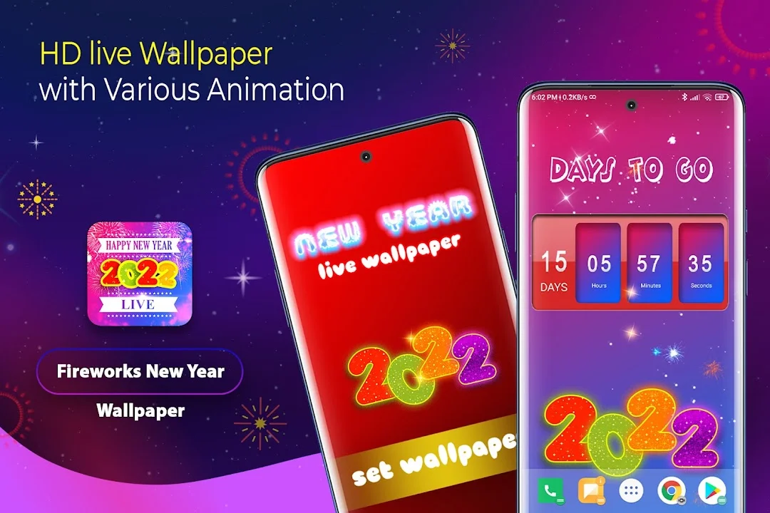 Fireworks New Year 3D Wallpaper Screenshot 6 - Official Preview