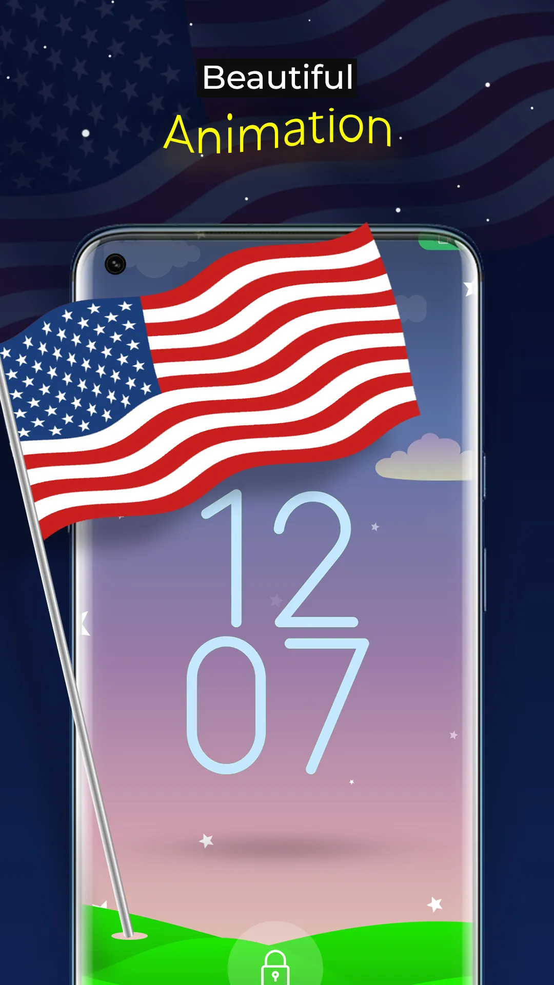 USA America Flag Live Wallpaper Screenshot 2 - Interactive Touch